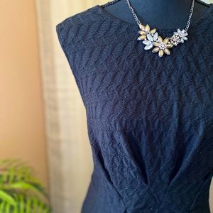 Black Textured Cocktail Dress
